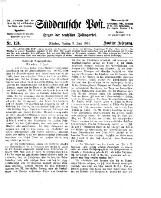 Süddeutsche Post Freitag 3. Juni 1870