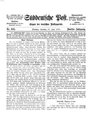Süddeutsche Post Samstag 18. Juni 1870