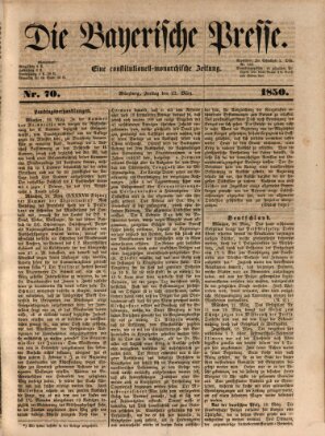Die Bayerische Presse Freitag 22. März 1850