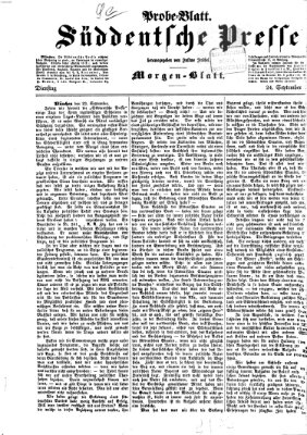 Süddeutsche Presse Dienstag 24. September 1867
