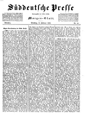 Süddeutsche Presse Dienstag 18. Februar 1868