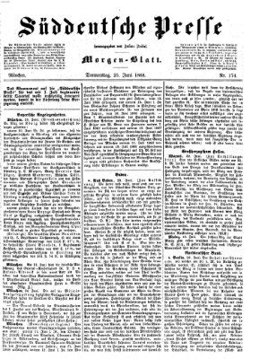 Süddeutsche Presse Donnerstag 25. Juni 1868