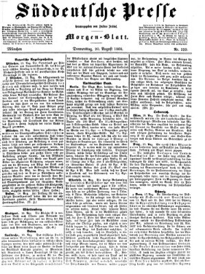 Süddeutsche Presse Donnerstag 20. August 1868