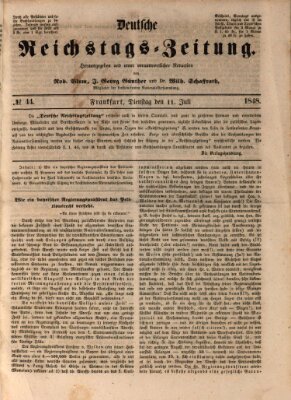 Deutsche Reichstags-Zeitung Dienstag 11. Juli 1848
