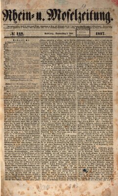 Rhein- und Mosel-Zeitung Donnerstag 1. Juli 1847