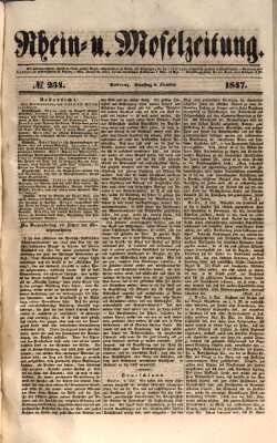 Rhein- und Mosel-Zeitung Samstag 9. Oktober 1847