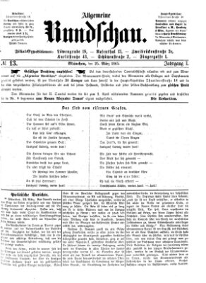 Allgemeine Rundschau Samstag 25. März 1865