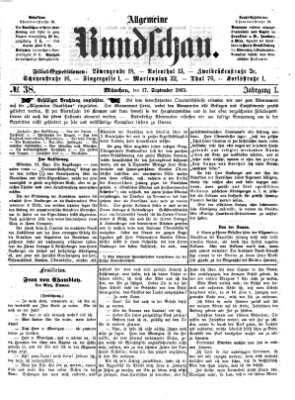 Allgemeine Rundschau Sonntag 17. September 1865