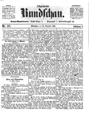 Allgemeine Rundschau Sonntag 26. November 1865