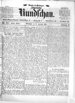 Allgemeine Rundschau Donnerstag 20. September 1866