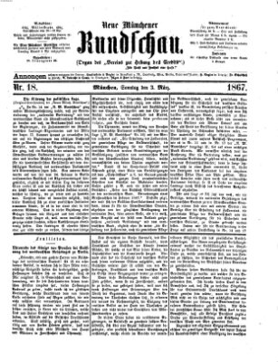 Neue Münchener Rundschau Sonntag 3. März 1867