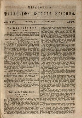 Allgemeine preußische Staats-Zeitung Freitag 28. Mai 1830