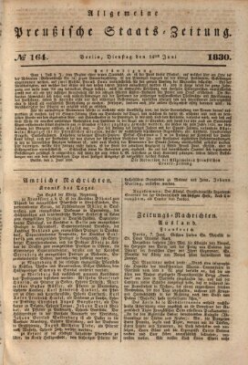 Allgemeine preußische Staats-Zeitung Dienstag 15. Juni 1830