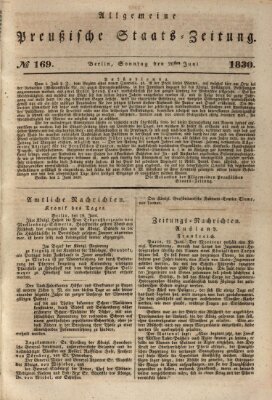 Allgemeine preußische Staats-Zeitung Sonntag 20. Juni 1830