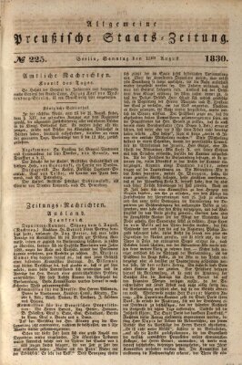 Allgemeine preußische Staats-Zeitung Sonntag 15. August 1830