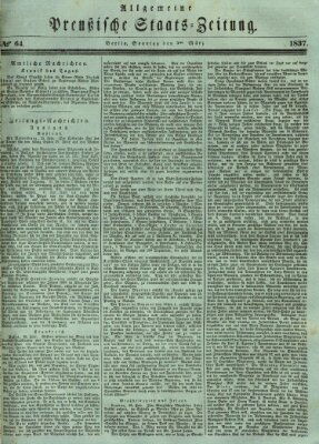 Allgemeine preußische Staats-Zeitung Sonntag 5. März 1837