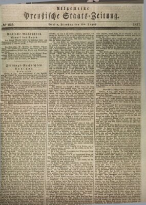 Allgemeine preußische Staats-Zeitung Dienstag 15. August 1837