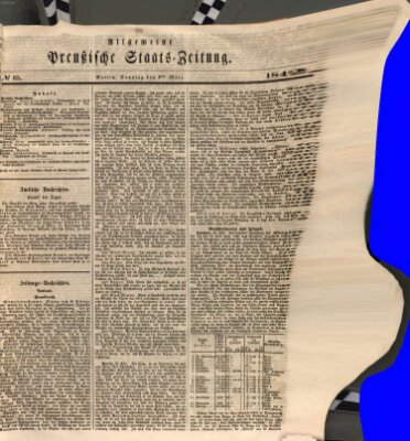 Allgemeine preußische Staats-Zeitung Sonntag 6. März 1842