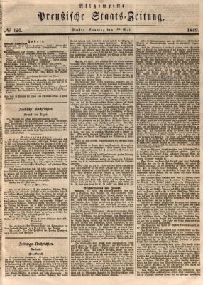 Allgemeine preußische Staats-Zeitung Sonntag 1. Mai 1842