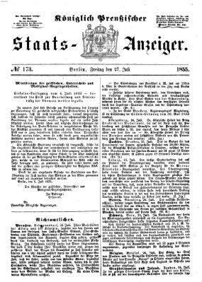 Königlich Preußischer Staats-Anzeiger (Allgemeine preußische Staats-Zeitung) Freitag 27. Juli 1855