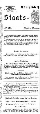 Königlich Preußischer Staats-Anzeiger (Allgemeine preußische Staats-Zeitung) Sonntag 28. November 1858