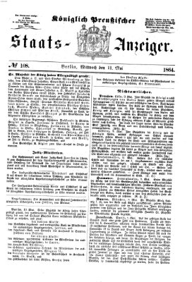 Königlich Preußischer Staats-Anzeiger (Allgemeine preußische Staats-Zeitung) Mittwoch 11. Mai 1864