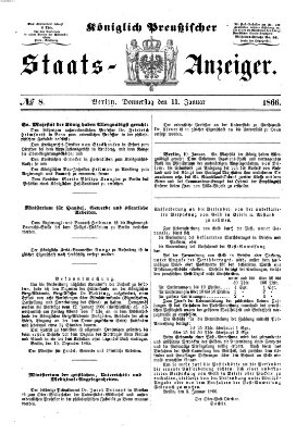 Königlich Preußischer Staats-Anzeiger (Allgemeine preußische Staats-Zeitung) Donnerstag 11. Januar 1866