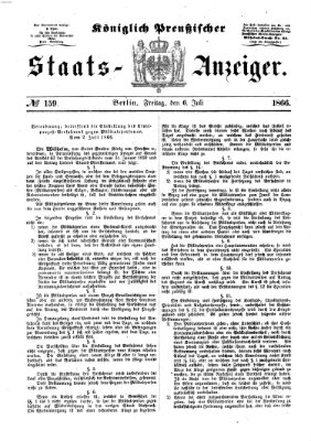 Königlich Preußischer Staats-Anzeiger (Allgemeine preußische Staats-Zeitung) Freitag 6. Juli 1866
