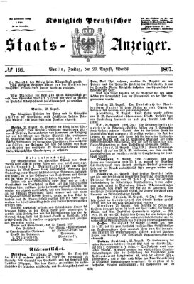 Königlich Preußischer Staats-Anzeiger (Allgemeine preußische Staats-Zeitung) Freitag 23. August 1867