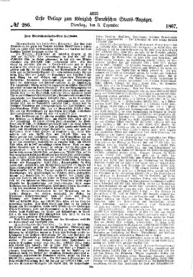 Königlich Preußischer Staats-Anzeiger (Allgemeine preußische Staats-Zeitung) Dienstag 3. Dezember 1867