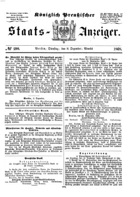 Königlich Preußischer Staats-Anzeiger (Allgemeine preußische Staats-Zeitung) Dienstag 8. Dezember 1868