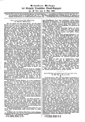 Königlich Preußischer Staats-Anzeiger (Allgemeine preußische Staats-Zeitung) Samstag 2. Mai 1868