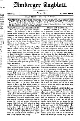 Amberger Tagblatt Montag 9. März 1863