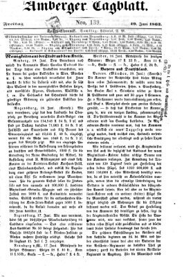Amberger Tagblatt Freitag 19. Juni 1863
