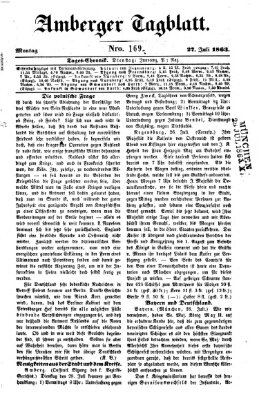 Amberger Tagblatt Montag 27. Juli 1863