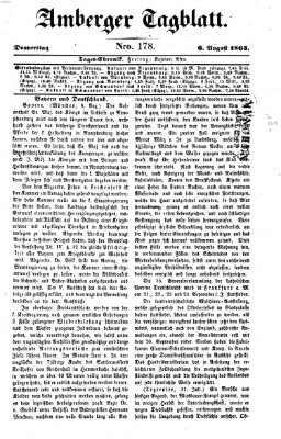 Amberger Tagblatt Donnerstag 6. August 1863