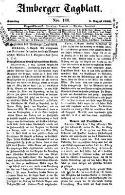 Amberger Tagblatt Samstag 8. August 1863