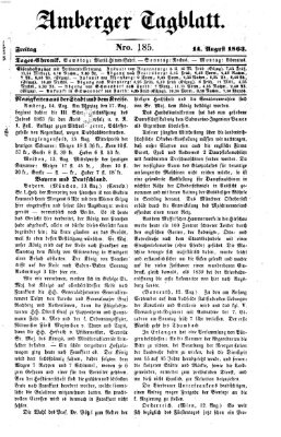 Amberger Tagblatt Freitag 14. August 1863