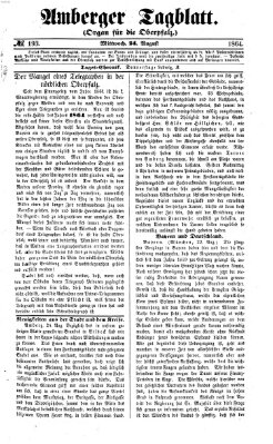 Amberger Tagblatt Mittwoch 24. August 1864
