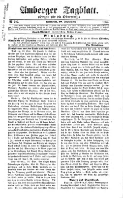 Amberger Tagblatt Mittwoch 28. September 1864