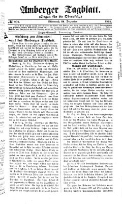 Amberger Tagblatt Mittwoch 21. Dezember 1864