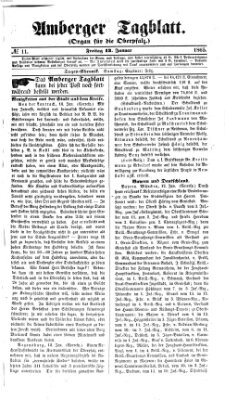 Amberger Tagblatt Freitag 13. Januar 1865