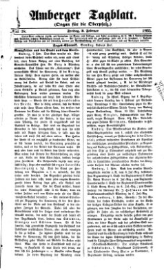 Amberger Tagblatt Freitag 3. Februar 1865