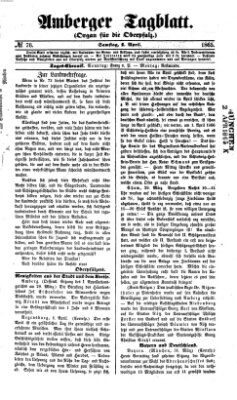 Amberger Tagblatt Samstag 1. April 1865