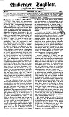 Amberger Tagblatt Mittwoch 12. April 1865
