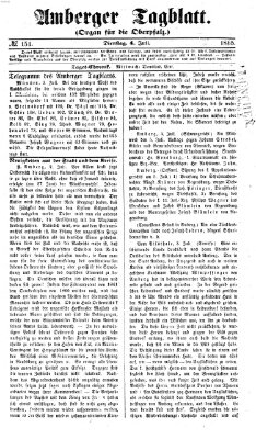 Amberger Tagblatt Dienstag 4. Juli 1865