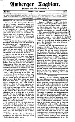 Amberger Tagblatt Montag 16. Oktober 1865