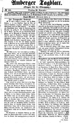 Amberger Tagblatt Dienstag 21. November 1865