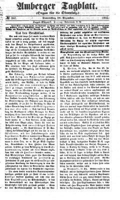 Amberger Tagblatt Donnerstag 14. Dezember 1865
