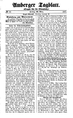 Amberger Tagblatt Freitag 29. März 1867